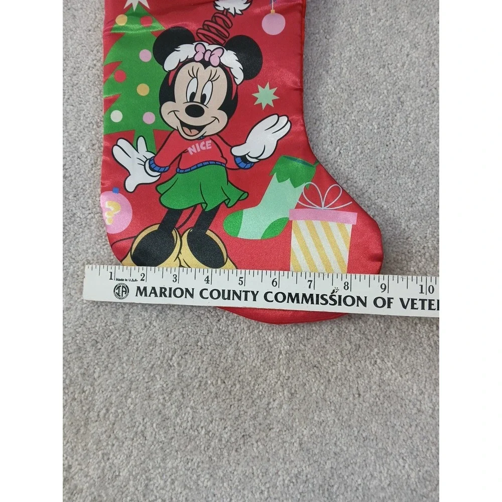 Minnie Mouse Disney Christmas Kids SILKY Stocking NEW NWT